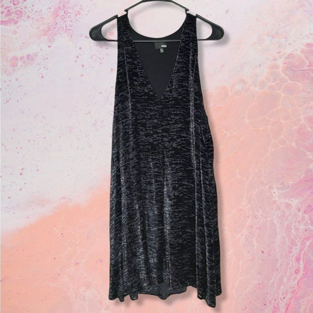 Aritzia Wilfred Free Silk Blend Velour Trapeze Dress sz M